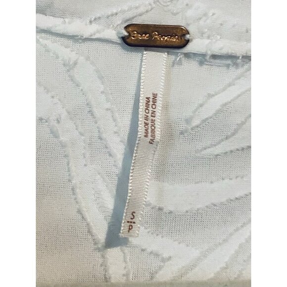 Free People Top Womens Small White Cant Stop Dreaming Oversized Puffy Sleeve - Picture 6 of 9